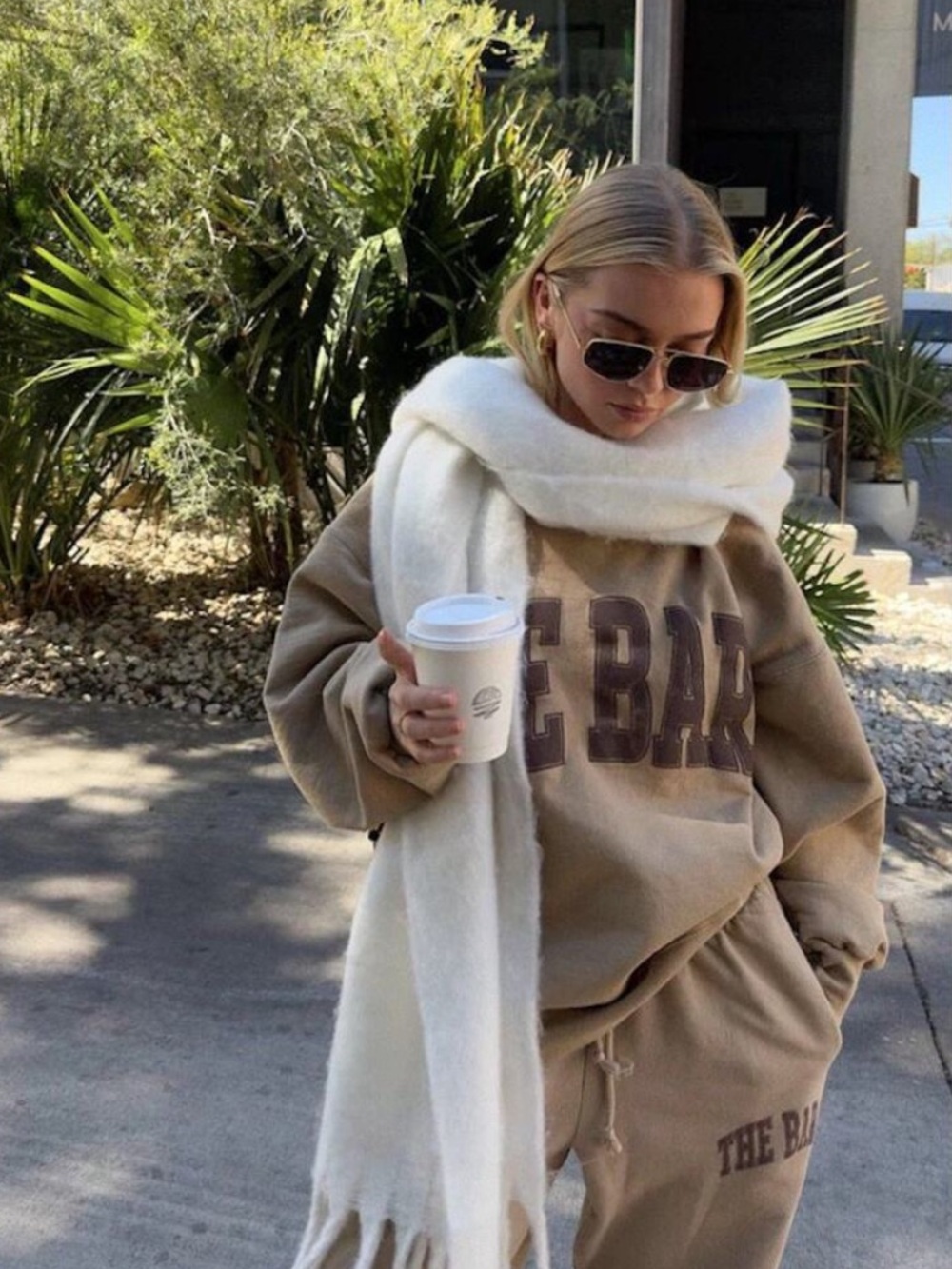 THE BAR Varsity Sweatshirt in Chocolate Chip - Picture 3 of 7